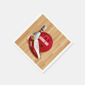 Bowling Ball Shoe und Button mit Ihrem Individuell Serviette (Ecke)
