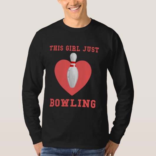 Bowling Ball Shows Bag Buttone Bowler Team Roll T-Shirt (Vorderseite)