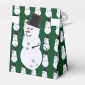 Bowling Ball Snowman Weihnachten Geschenkschachtel (Rückseite)