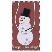 Bowling Ball Snowman Weihnachten Kleine Geschenktüte (Vorderseite)