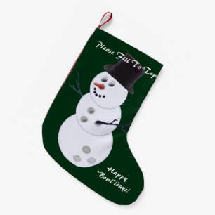 Bowling Ball Snowman Weihnachten Kleiner Weihnachtsstrumpf