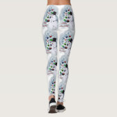 Bowling Ball Snowman Weihnachten Leggings (Rückseite)