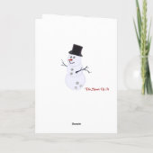 Bowling Ball Snowman Weihnachtskarte Feiertagskarte (Rückseite)