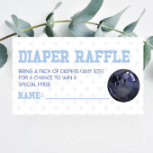 Bowling Ball Sports Baby Shower Diaper Raffle Begleitkarte