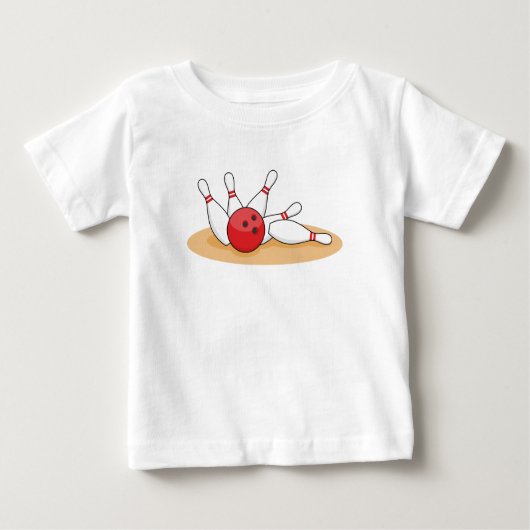 Bowling Ball Strike Skittles Baby T-shirt (Vorderseite)