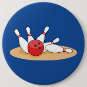 Bowling Ball Strike Skittles Button (Vorderseite)