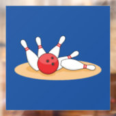 Bowling Ball Strike Skittles Fensteraufkleber (Blatt 2)