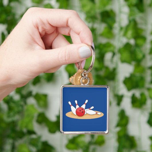 Bowling Ball Strike Skittles Schlüsselanhänger (Hand)