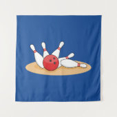 Bowling Ball Strike Skittles Wandteppich (Vorderseite)