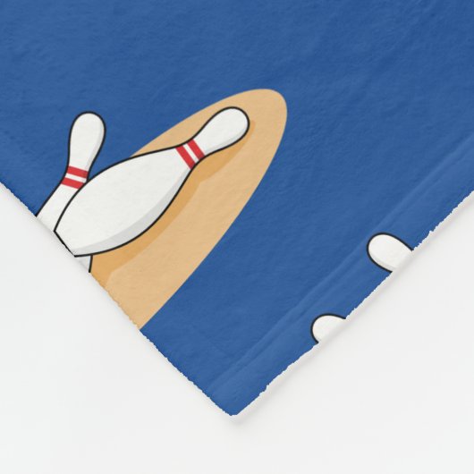 Bowling Ball Strikte Skittles Muster Fleecedecke (Ecke)