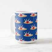 Bowling Ball Strikte Skittles Muster Kaffeetasse (Vorderseite Links)