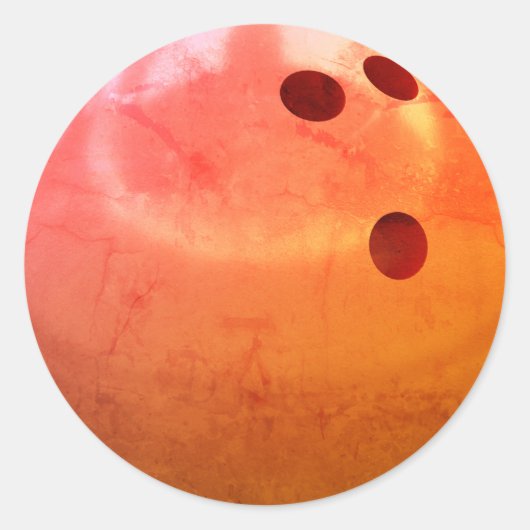 Bowling Ball Team Runder Aufkleber (Vorderseite)