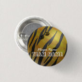 Bowling Ball Tiger Gelb Button (Vorne & Hinten)