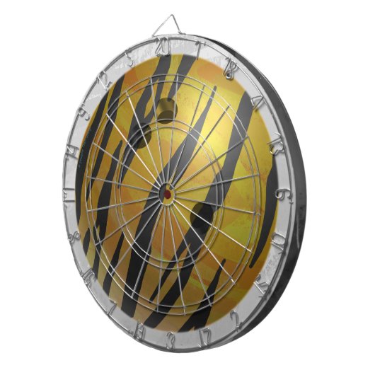 Bowling Ball Tiger Gelb Dartscheibe (Vorderseite rechts)