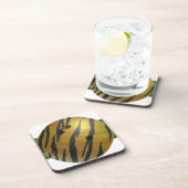 Bowling Ball Tiger Gelb Getränkeuntersetzer (Rechte Seite)