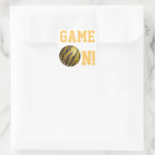 Bowling Ball Tiger Gelb Quadratischer Aufkleber (Tasche)