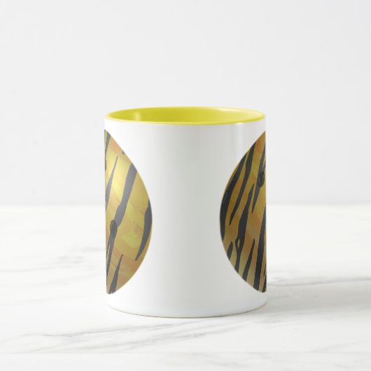Bowling Ball Tiger Gelb Tasse (Zentrum)