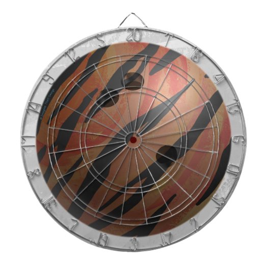 Bowling Ball Tiger Orange Dartscheibe (vorne)