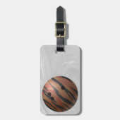 Bowling Ball Tiger Orange Gepäckanhänger (Vorderseite vertikal)