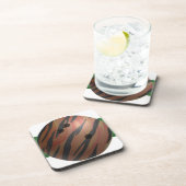 Bowling Ball Tiger Orange Getränkeuntersetzer (Rechte Seite)