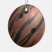 Bowling Ball Tiger Orange Keramikornament (Links)