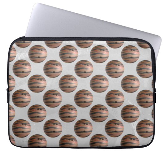 Bowling Ball Tiger Orange Laptopschutzhülle (Vorderseite)