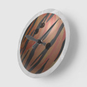 Bowling Ball Tiger Orange Runde Wanduhr (Winkel)