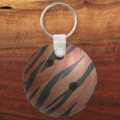 Bowling Ball Tiger Orange Schlüsselanhänger (Vorderseite)