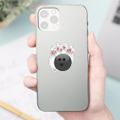 Bowling Ball und Bowling Button Aufkleber (Telefon)