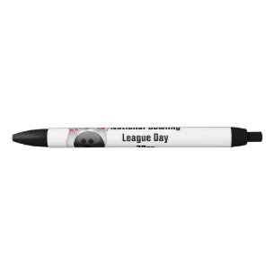 Bowling Ball und Bowling Buttone Kugelschreiber