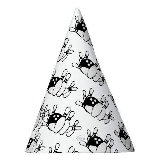 Bowling Ball und Button Papier Hut Partyhütchen (Rechts)