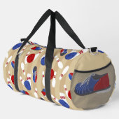 Bowling Ball und Buttone Personalisiert Duffle Bag (Rechte Ecke)