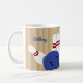 Bowling Ball und Buttone Personalisiert Kaffeetasse (Links)