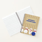 Bowling Ball und Buttone Personalisiert Notizblock (Innenseite)