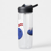 Bowling Ball und Buttone Personalisiert Trinkflasche (Links)