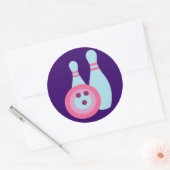 Bowling Ball und Buttone Runder Aufkleber (Umschlag)