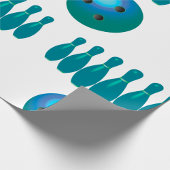 Bowling Ball und Buttone Spaß beim Sport Geschenkpapier