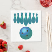 Bowling Ball und Buttone Spaß beim Sport Serviette (Beispiel)