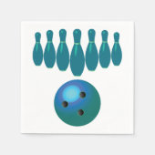 Bowling Ball und Buttone Spaß beim Sport Serviette (Vorderseite)