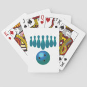 Bowling Ball und Buttone Spaß beim Sport Spielkarten (Rückseite)