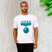 Bowling Ball und Buttone Spaß beim Sport T-Shirt
