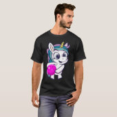 Bowling Ball Unicorn Bowling Team Strike Bowler Bo T-Shirt (Vorne ganz)