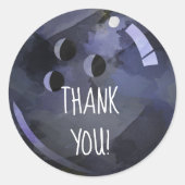 Bowling Ball Vielen Dank Runder Aufkleber (Vorderseite)