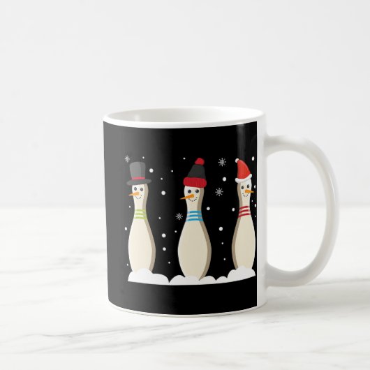 Bowling Ball Weihnachts-Bowling Buttone Weihnachts Kaffeetasse (Rechts)
