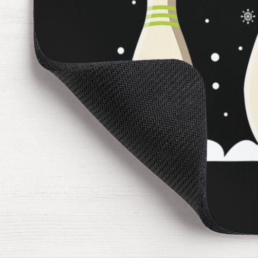 Bowling Ball Weihnachts-Bowling Buttone Weihnachts Mousepad (Ecke)