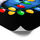 Bowling Ball Weihnachtsmannmütze Weihnachten Bowli Poster (Ecke)