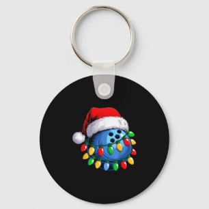 Bowling Ball Weihnachtsmannmütze Weihnachten Bowli Schlüsselanhänger