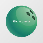 Bowling Ball Window Cloning Fensteraufkleber (Blatt)