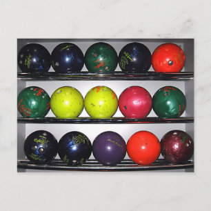 Bowling Balls Postkarte