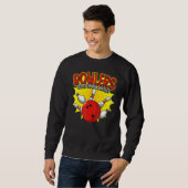 Bowling Balls Spaß und Bowler Sweatshirt (Vorne ganz)